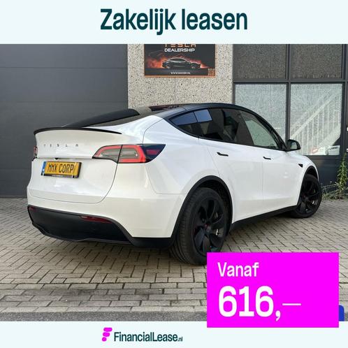 Tesla model Y Wit 2023 MMX PACK STAGE 2, Auto's, Tesla, Bedrijf, Lease, Financial lease, Model Y, Bluetooth, Lederen bekleding