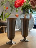 Tinnen drinkbekers - vaasjes, Ophalen of Verzenden