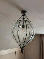 Stevige glazen plafond lamp druppelvorm, Huis en Inrichting, Lampen | Kroonluchters, Ophalen, Gebruikt, Glas, Antiek