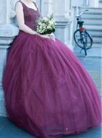 Bordeauxrode hennajurk / verlovingsjurk - Maat 36-40, Kleding | Dames, Trouwkleding en Trouwaccessoires, Ophalen, Gedragen, Rood
