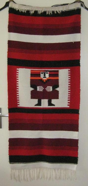 Vintage wand/vloerkleed uit Mexico, 100% wol, Hand Made. beschikbaar voor biedingen