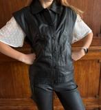 Zwart leren mouwloze jas / vest. Merk Ibana. Maat 38., Zwart, Zo goed als nieuw, Ibana, Ophalen