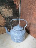 Grijs gewolkt emaille keteltje, Ophalen of Verzenden