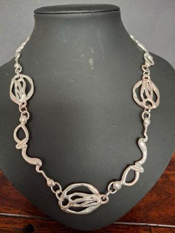 Prachtig handgemaakt collier van alpaca zilver. beschikbaar voor biedingen