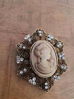 Erg mooie queens cameo broche., Overige materialen, Zo goed als nieuw, Zilver, Verzenden