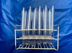 Metalen reageerbuisrek + 24 buizen(laboratorium), Ophalen of Verzenden, Zo goed als nieuw, Overige typen