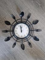 Keuken Wandklok met Bestek Design, Huis en Inrichting, Ophalen, Gebruikt, Analoog, Wandklok