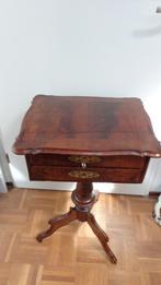 Biedermeier naaikastje, fineer en intarsia, eind 19e eeuw, Antiek en Kunst, Ophalen