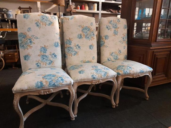 Set 6 stoelen opnieuw gestoffeerd laura ashley, Huis en Inrichting, Stoelen, Zo goed als nieuw, Eén, Ophalen