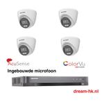 5MP Hikvision AcuSense ColorVu 4CH HDTVI set(met microfoon)