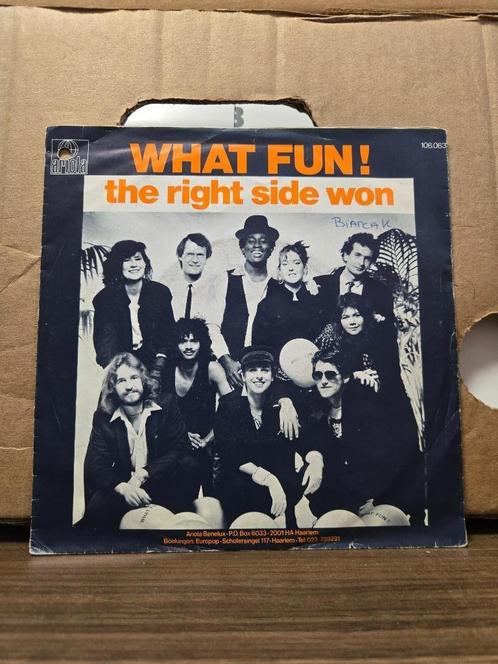 What fun! - The right side won, Cd's en Dvd's, Vinyl Singles, Zo goed als nieuw, Single, Pop, 7 inch, Ophalen of Verzenden