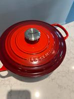 Le Creuset Signature 26 cm 5,5 liter, als nieuw, Gietijzer, Ophalen of Verzenden, Zo goed als nieuw, Keramische plaat