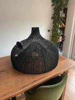 Hanglamp rond zwart riet, Huis en Inrichting, Lampen | Hanglampen, Ophalen, Zo goed als nieuw, Hout, 75 cm of meer