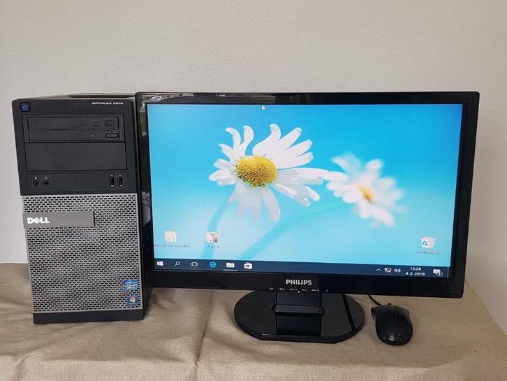 Snelle Dell Pc Win10/11 LCD 22 Inch 2 x SSD/HDD Koopje, Computers en Software, Desktop Pc's, Gebruikt, 4 Ghz of meer, HDD, SSD