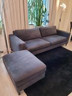 Antraciet bank Löwik met verstelbare hoofdsteunen en hocker, Huis en Inrichting, Banken | Bankstellen, Ophalen, Vierpersoons of meer