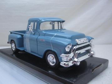 GMC Blue Chip Stepside Pickup 1955 1:24 MotorMax beschikbaar voor biedingen