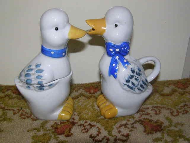 Suikerpot en melkkan eend, Overige typen, Ophalen of Verzenden, Zo goed als nieuw, Overige stijlen