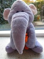 Lolliefant met Teigetje merk Nicotoy paars velours, Ophalen of Verzenden, Zo goed als nieuw, Olifant