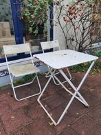 Tuinset (tafel + 2 stoelen), Tuin en Terras, Tuinsets en Loungesets, Gebruikt, Aluminium, Tuinset, Ophalen