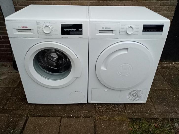 Bosch Wasmachine & Bosch Condensdroger, Witgoed en Apparatuur, Was-droogcombinaties, Zo goed als nieuw, 8 tot 10 kg, 85 tot 90 cm