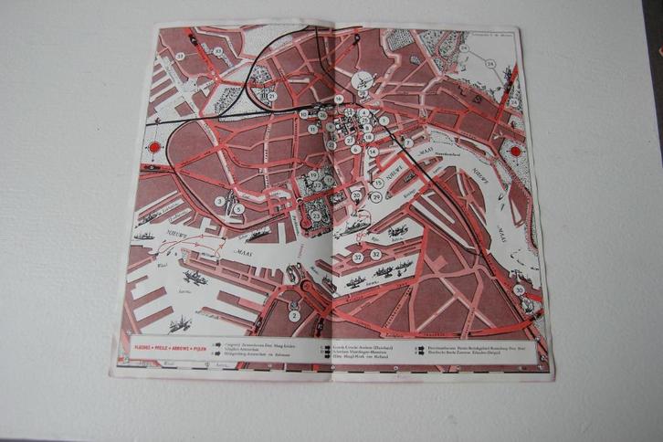 Oude plattegrond van Rotterdam Shell Nederland, Boeken, Atlassen en Landkaarten, Gelezen, Landkaart, Nederland, 1800 tot 2000