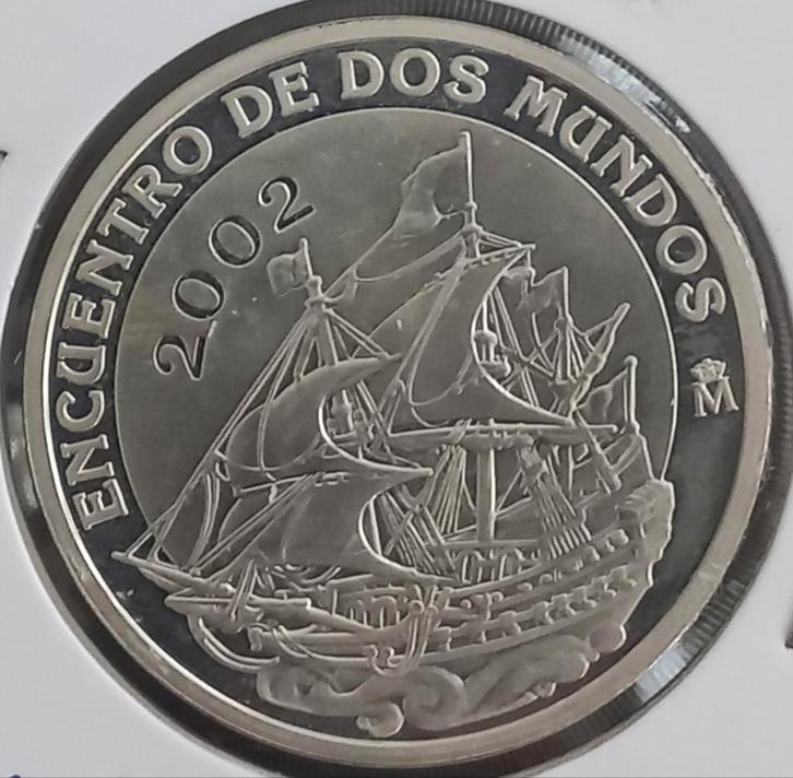 Spanje 10 Euro 2002 (zilver), Postzegels en Munten, Munten | Europa | Euromunten, Losse munt, 10 euro, Spanje, Zilver, Verzenden