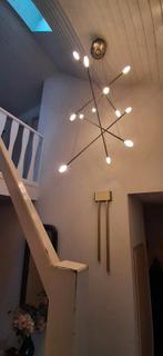 Hanglamp hal, Huis en Inrichting, Lampen | Hanglampen, Ophalen, Gebruikt, Glas, 75 cm of meer