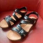 Clarks Kitly Ave Black Leather sandalen, Zwart, Nieuw, Clarks, Sandalen of Muiltjes