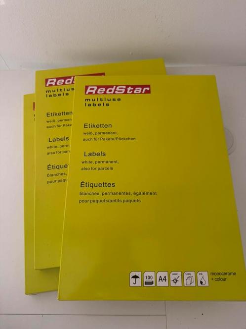 RedStar Multi-Use Labels – 1200 etiketten (A4, 4 per vel), Diversen, Papierwaren, Nieuw, Ophalen of Verzenden