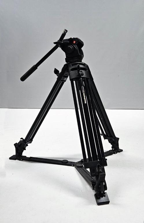 manfrotte 525 mvb videostatief, Audio, Tv en Foto, Fotografie | Statieven en Balhoofden, Gebruikt, Driepoot, 150 tot 175 cm, Met balhoofd