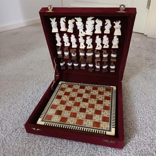 Schaakspel - Kamelenbeen/parelmoer, Hobby en Vrije tijd, Gezelschapsspellen | Bordspellen, Nieuw, Ophalen of Verzenden