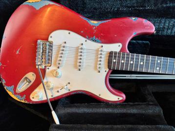 Fender Mex Stratocaster - red over blue relic 1996 beschikbaar voor biedingen