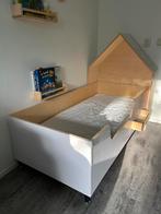 Houten huisjes bed ongelakt / wit 70x150, Kinderen en Baby's, Kinderkamer | Bedden, Ophalen, Gebruikt, 70 tot 85 cm, 140 tot 160 cm