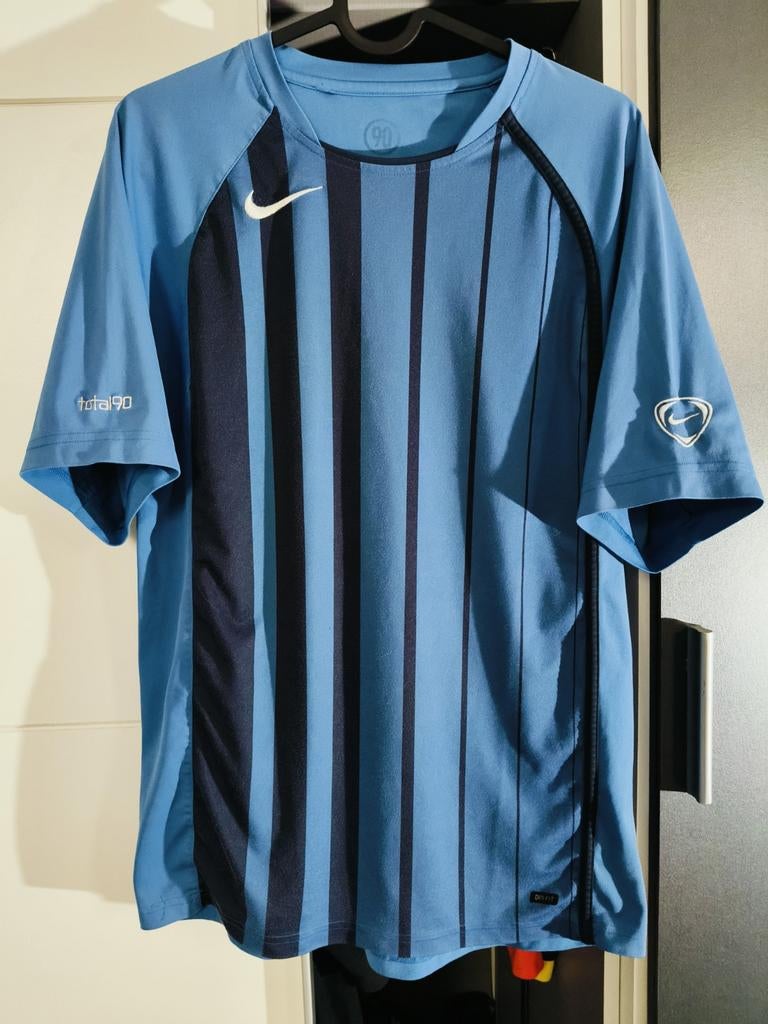 (L) Nike Dri-Fit Total 90 Voetbalshirt Polyester, Kleding | Heren, Maat 52/54 (L), Blauw, Nike, Ophalen of Verzenden