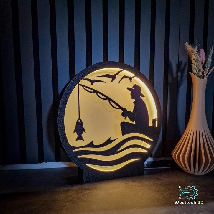 Decoratieve Lamp - Visser, Huis en Inrichting, Lampen | Hanglampen, Zo goed als nieuw, Minder dan 50 cm, Kunststof, Ophalen of Verzenden