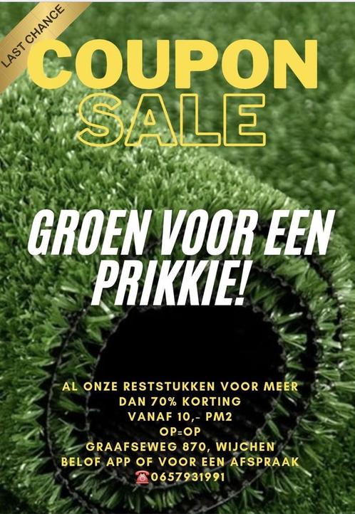 COUPONS !   SALE  KUNSTGRAS, Boeken, Wonen en Tuinieren, Nieuw, Ophalen