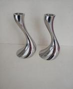 Georg Jensen design Cora kandelaar Denemarken Denmark candle, Huis en Inrichting, Verzenden, Gebruikt, Metaal, Minder dan 25 cm