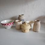 Lotje oud brocant aardewerk grespotjes, spoelkom etc, Antiek en Kunst, Ophalen of Verzenden