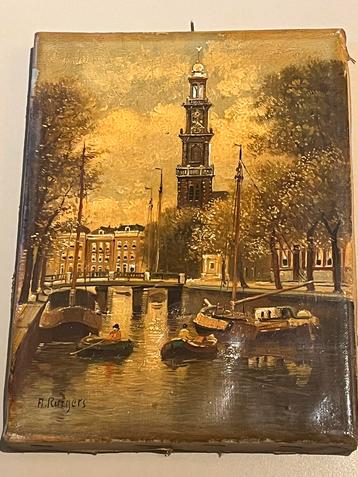 Schilderij van Anton Rutgers - Amsterdam beschikbaar voor biedingen