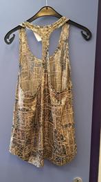 Isabel Marant x H&M metallic racerback top 66% zijde S 46454, Isabel Marant, Isabel Marant, Bruin, .