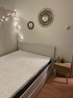 Bed 140 x 200, Ophalen, Wit, 140 cm, Zo goed als nieuw