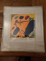 Dominique Chan - Pink Chicken Zeefdruk 40x40 cm, Antiek en Kunst, Ophalen of Verzenden