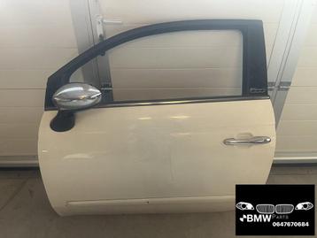 Deur links kompleet wit Fiat 500 C beschikbaar voor biedingen