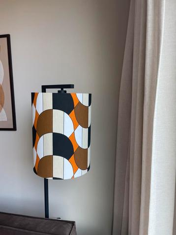 Retro / Vintage stoffen lampenkap Nieuw!  Diam. 30 hoog 40 beschikbaar voor biedingen