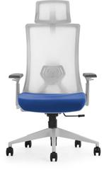 NEN1335 bureaustoelen - Euroseats Verona - Blauw/Wit, Ophalen of Verzenden, Ergonomisch, Nieuw, Overige kleuren