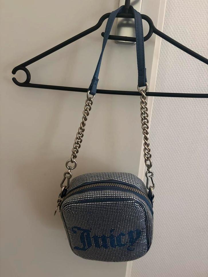 Juicy Couture Tas - Glamour!, Sieraden, Tassen en Uiterlijk, Tassen | Damestassen, Zo goed als nieuw, Schoudertasje, Blauw, Ophalen of Verzenden