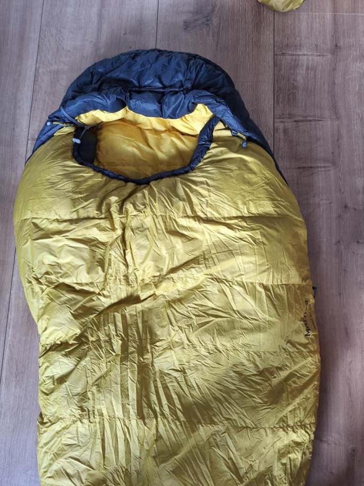 Marmot -17°C/-25°C/-49°C slaapzak extra lang, Caravans en Kamperen, Slaapzakken, Zo goed als nieuw, Ophalen of Verzenden