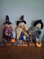Set van 3 decoratieve Halloween heksen, Ophalen of Verzenden, Gebruikt