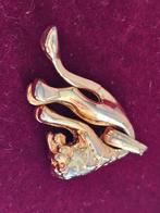 Vintage Leeuw Hanger - Gouden Look, Sieraden, Tassen en Uiterlijk, Broches, Gebruikt, Minder dan 4 cm, Ophalen of Verzenden, Goud
