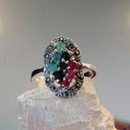 Robijn smaragd spinel beschermt vreugde magie uniek liefde, Sieraden, Tassen en Uiterlijk, Ringen, Nieuw, Ophalen of Verzenden